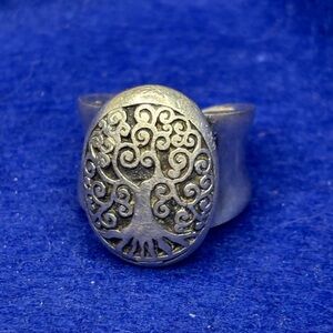 Silver Tree of Life Adjustable Ring